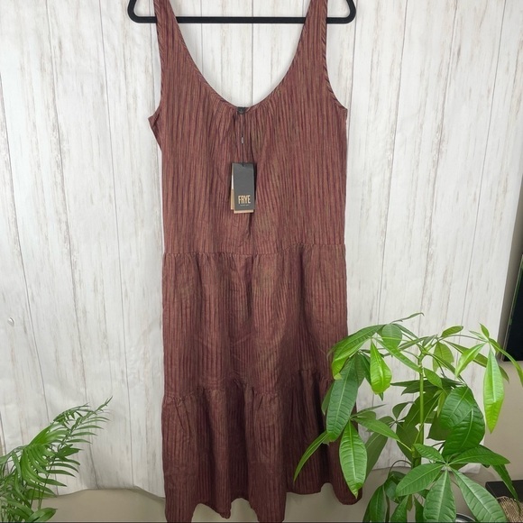 Frye "Space Dye Ikat" Midi Dress NWT - Picture 3 of 9
